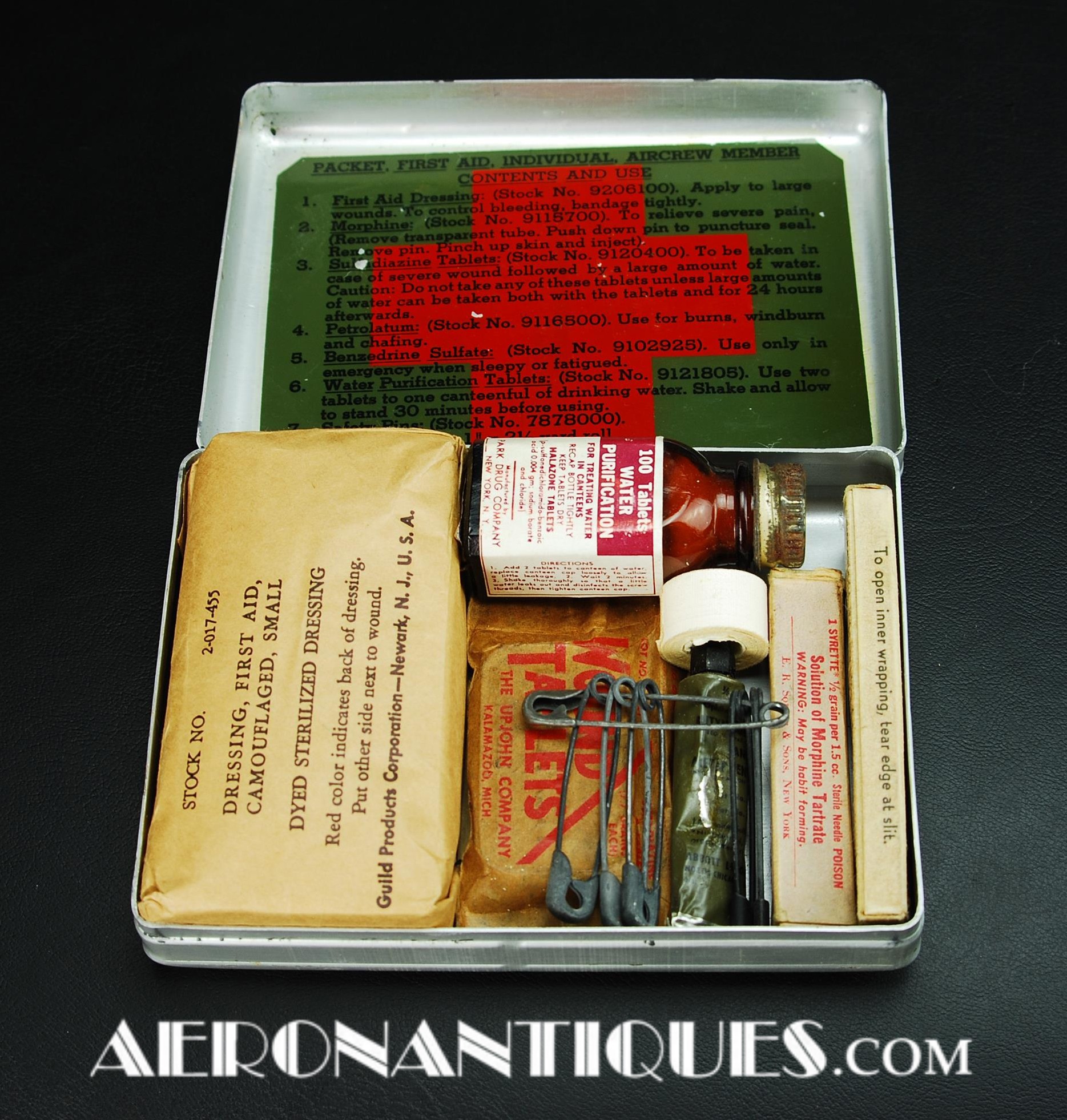 WWII First Aid Kit US Army Air Force Aircrew Pilot