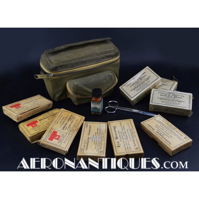 WWII 1st Aid Aeronautic Kit Pouch US Army Air Force