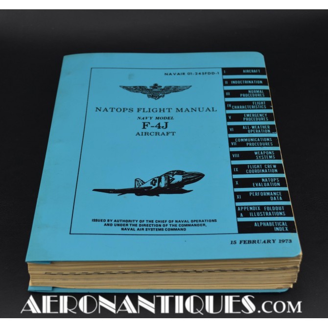 F-4 J Phantom NATOPS Flight Manual Pilot US Navy
