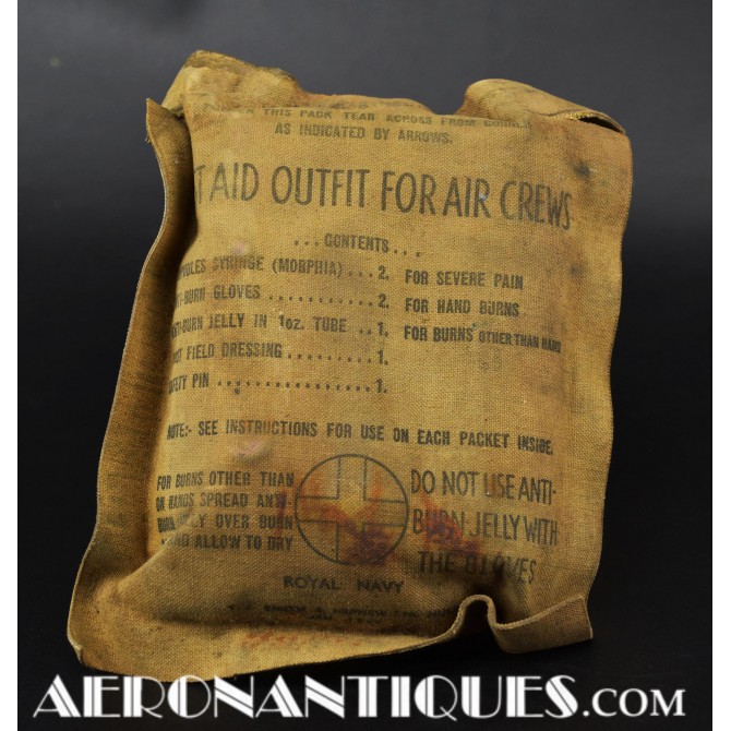 WWII First Aid Aeronautical Kit Pouch US Bomber Pilot