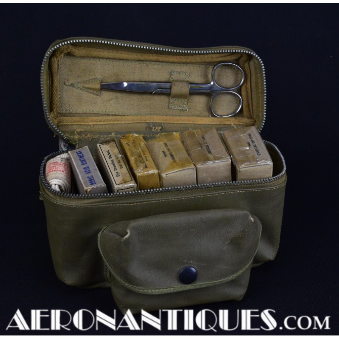 WWII 1st Aid Kit Aeronautic Pilote US Army Air Force