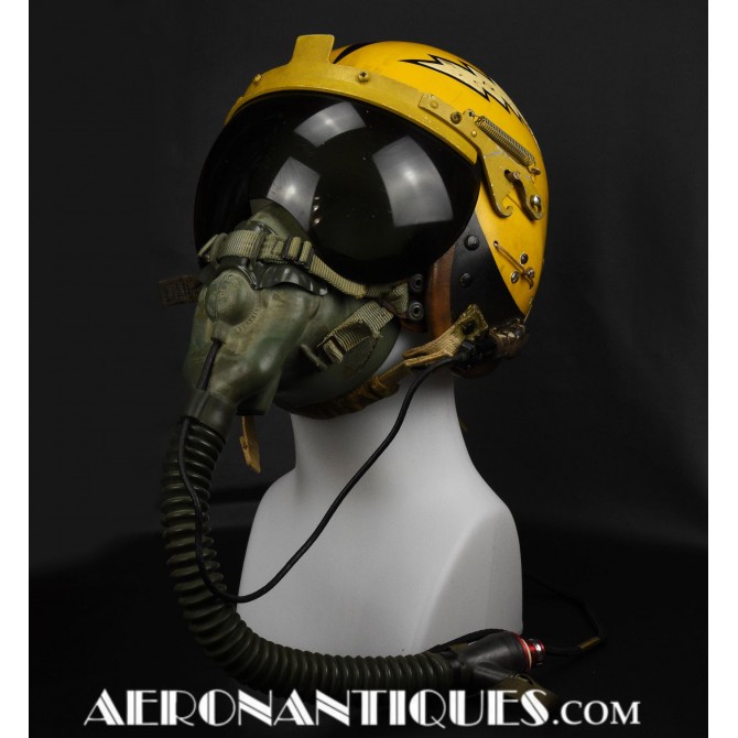 USAF P-3 Jet Pilot Flight Helmet & Mask 66th FIS