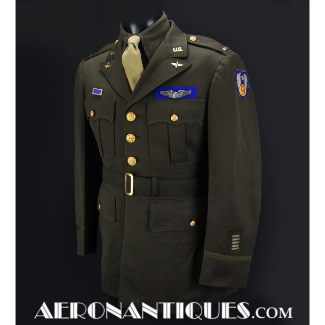 WWII US 9th Air Force Pilot 1st LT Officer Tunic