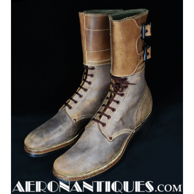 Bottes D'infanterie US Army WWII En Cuir - Reproduction Neuve, Taille 42, Style Militaire Vintage