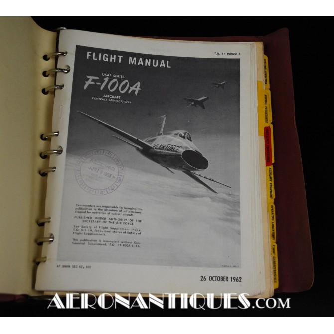 F-100 Super Sabre Flight Manual US Air Force Pilot