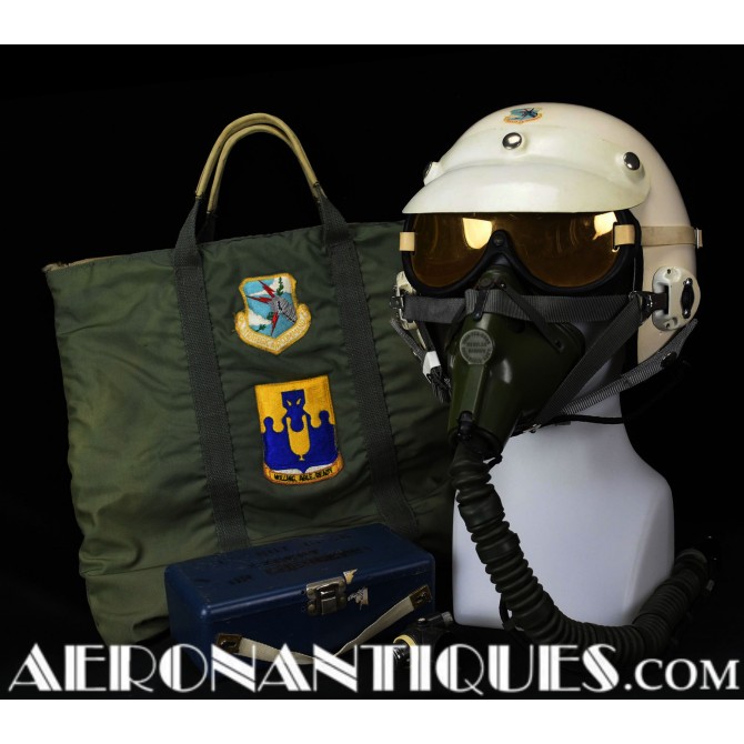 HGU-9 Bill Jack Flight Helmet & Mask B-58 Pilot USAF