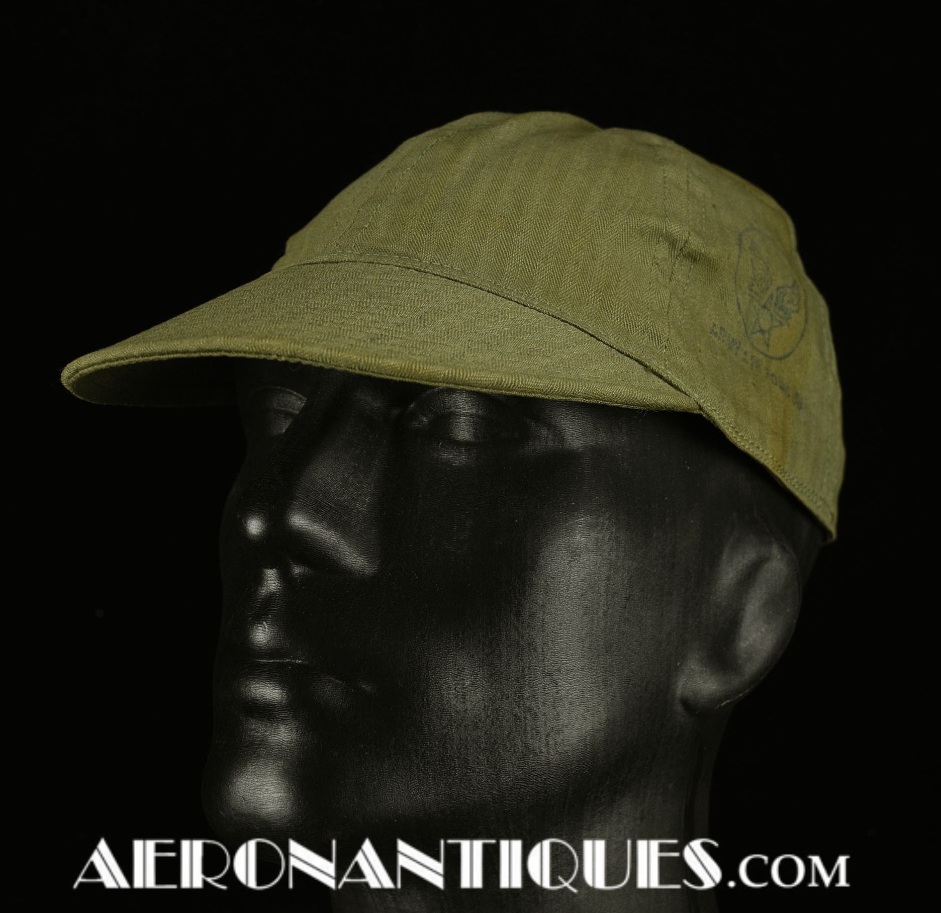 a3 wwii mechanic cap;army air force wwii mechanic hbt hat;wwii