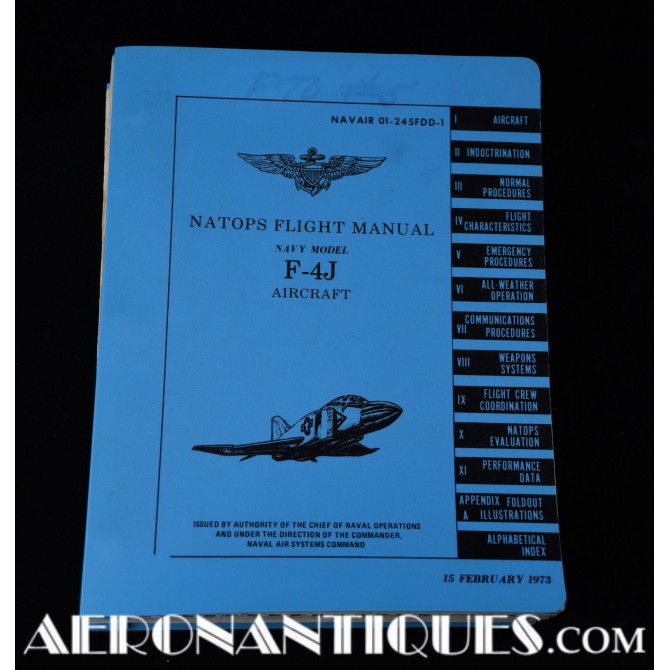 F-4 J Phantom NATOPS Flight Manual Pilot US Navy