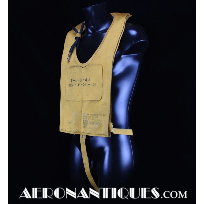 b4 life preserver;b4 mae west;wwii us pilot mae west;an6519 life vest