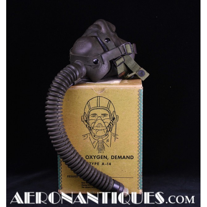 US Army Air Force Pilot A-14 Oxygen Mask WWII