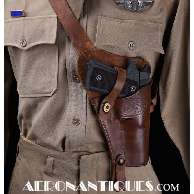 1944 WWII 45 Cal. Pistol Leather Holster Pilot USAAF