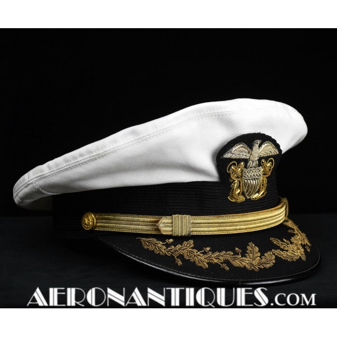 WWII US NAVY Senior Officer USN Visor Hat Cap