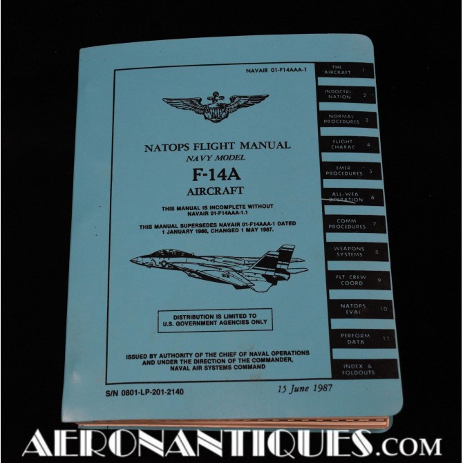 US Navy F-14 Tomcat Pilot NATOPS Flight Manual